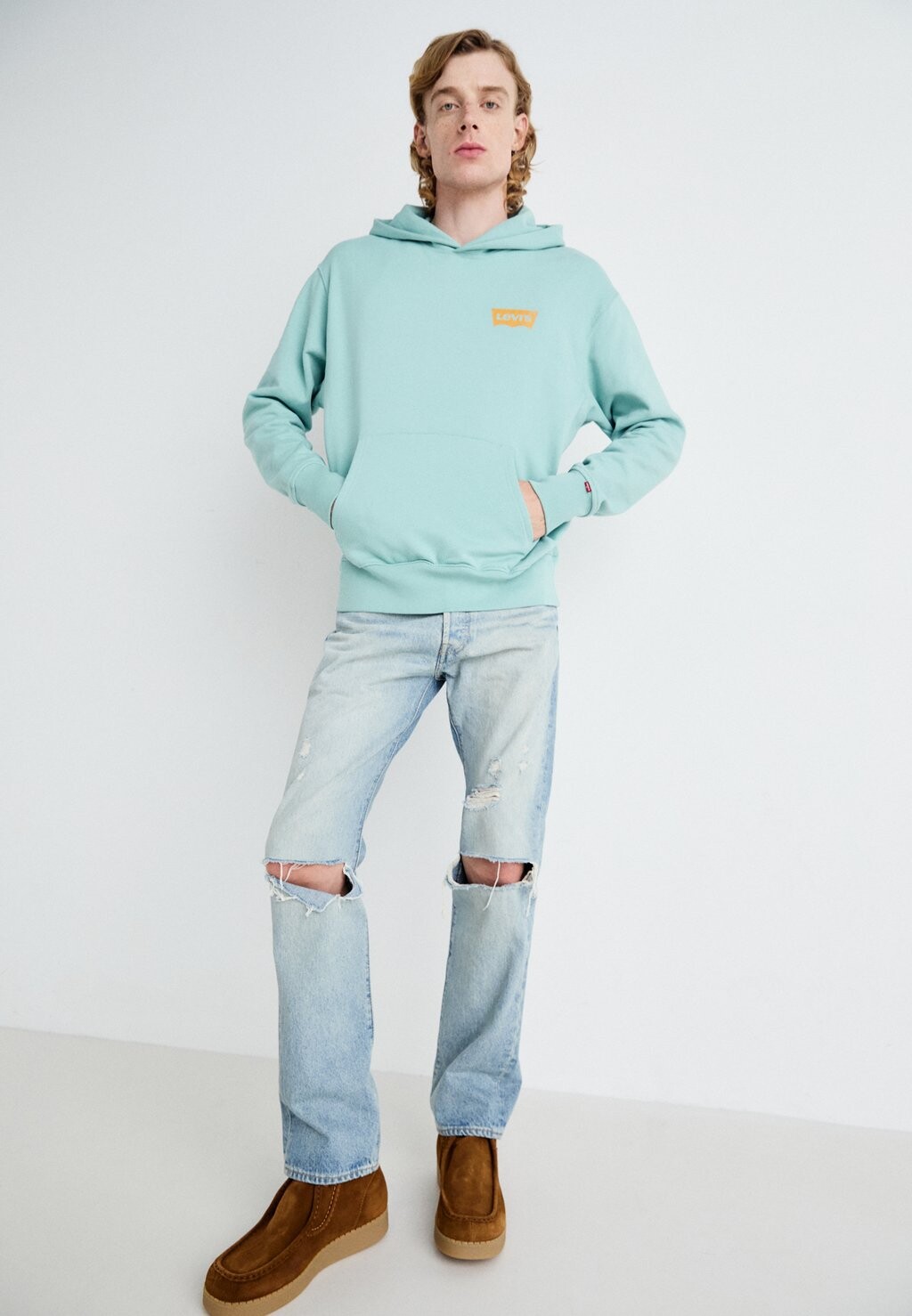 

Толстовка с капюшоном AUTHENTIC HOODIE Levi's®, бирюзовый