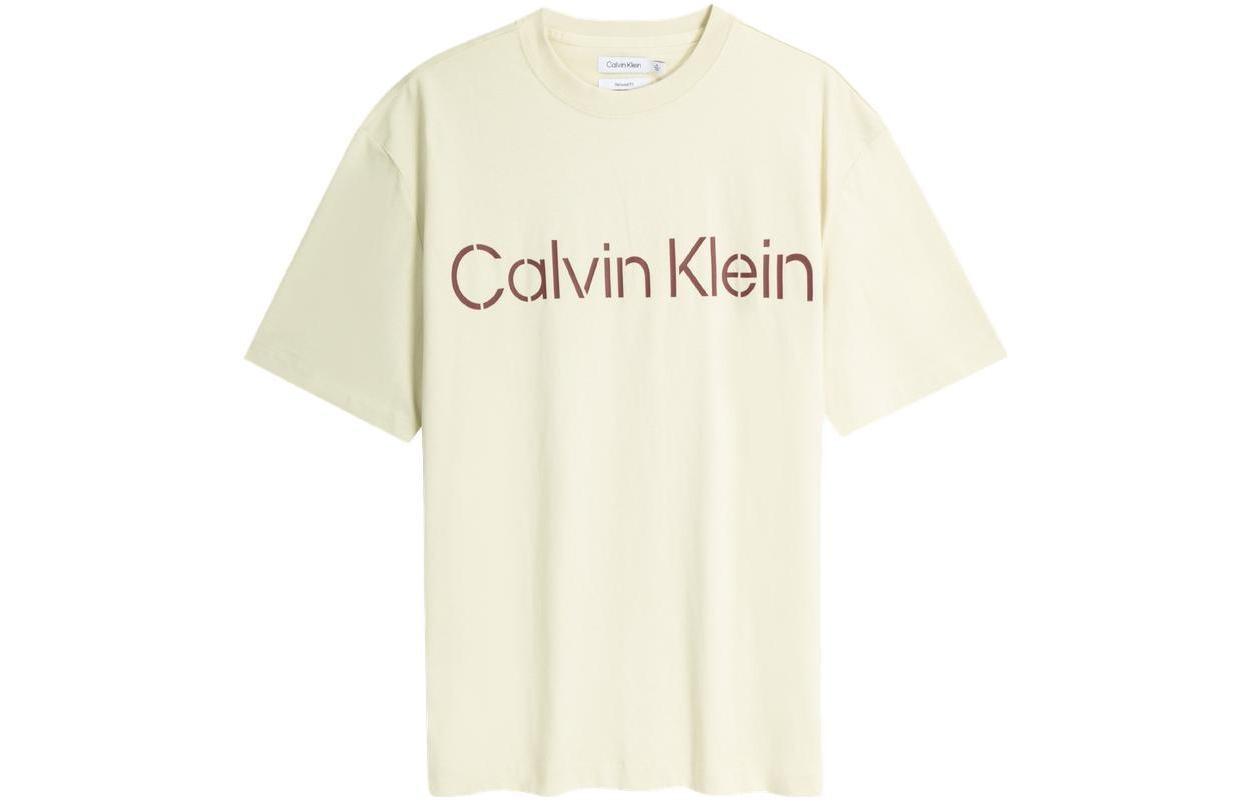 

Футболка мужская цвета слоновой кости Calvin Klein, белый