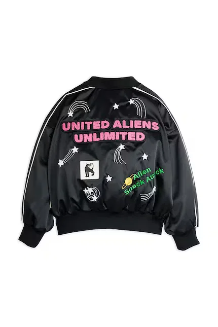 Куртка бомбер детская United Aliens Mini Rodini, черный — фото 4