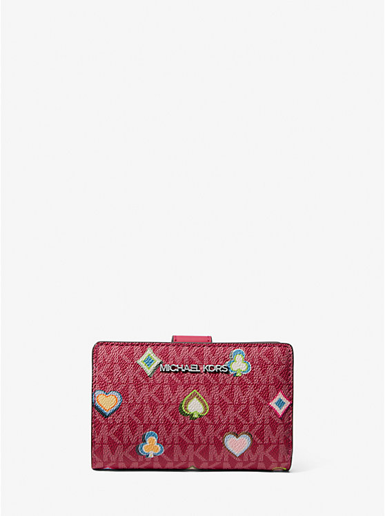 

Кошелек среднего размера с фирменным логотипом Jet Set Michael Kors, красный