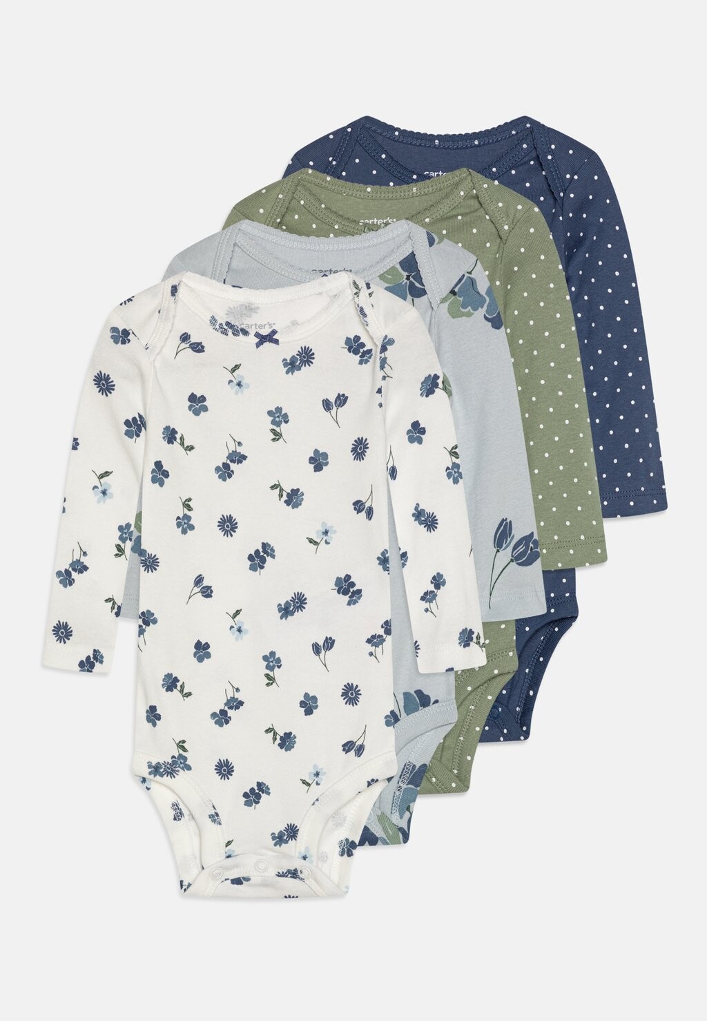 

Боди 4 PACK Carter's, цвет blue/light green/white
