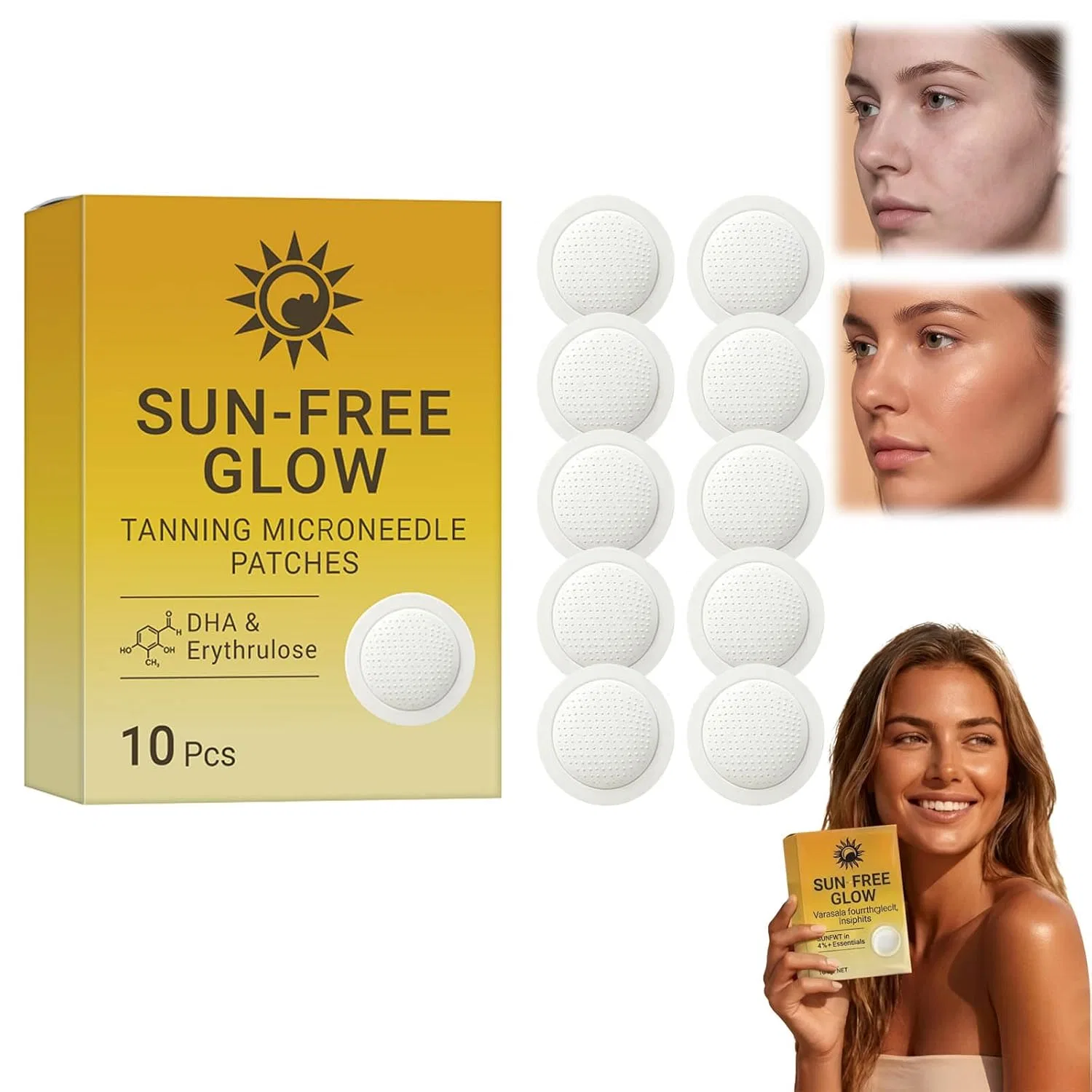 Микроигольчатые патчи для автозагара Sun-Free Glow Generic, 1Pc