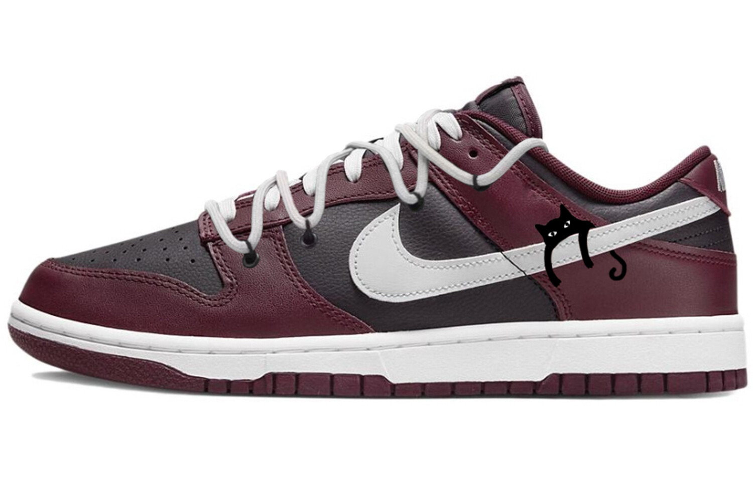 

Кроссовки Nike Dunk Skateboarding Shoes Men Low-top Burgundy, цвет Burgundy
