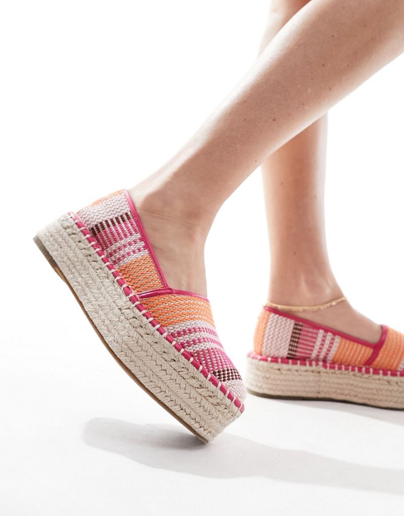 

ASOS DESIGN – Journal – Разноцветные эспадрильи на плоской платформе