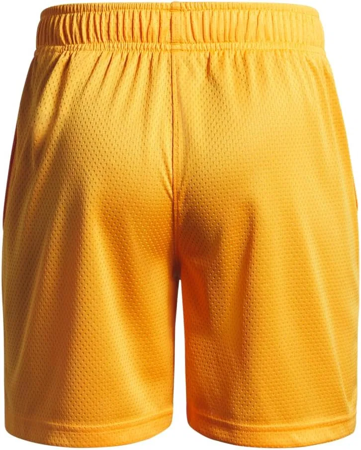 Детские шорты Under Armour из технологичной сетки, (793) Squad Orange//Black — фото 2