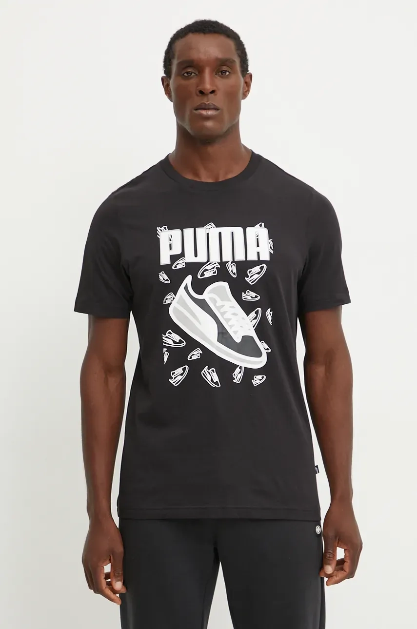 

Хлопковая футболка Puma, черный