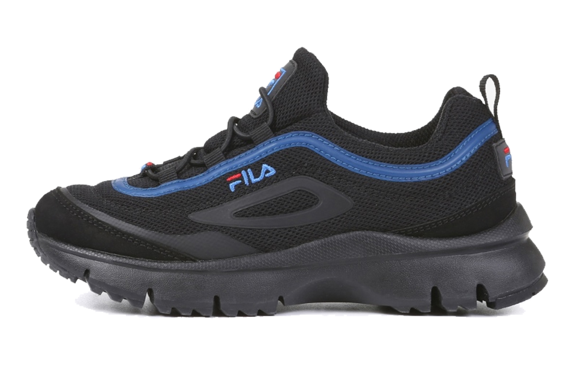 

Fila Kids Детские низкие беговые кроссовки с амортизацией, износостойкие, черные и синие