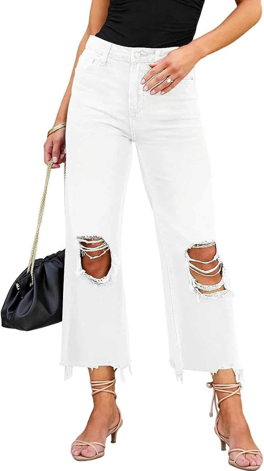 

Atditama джинсы женские высокие рваные расклешенные