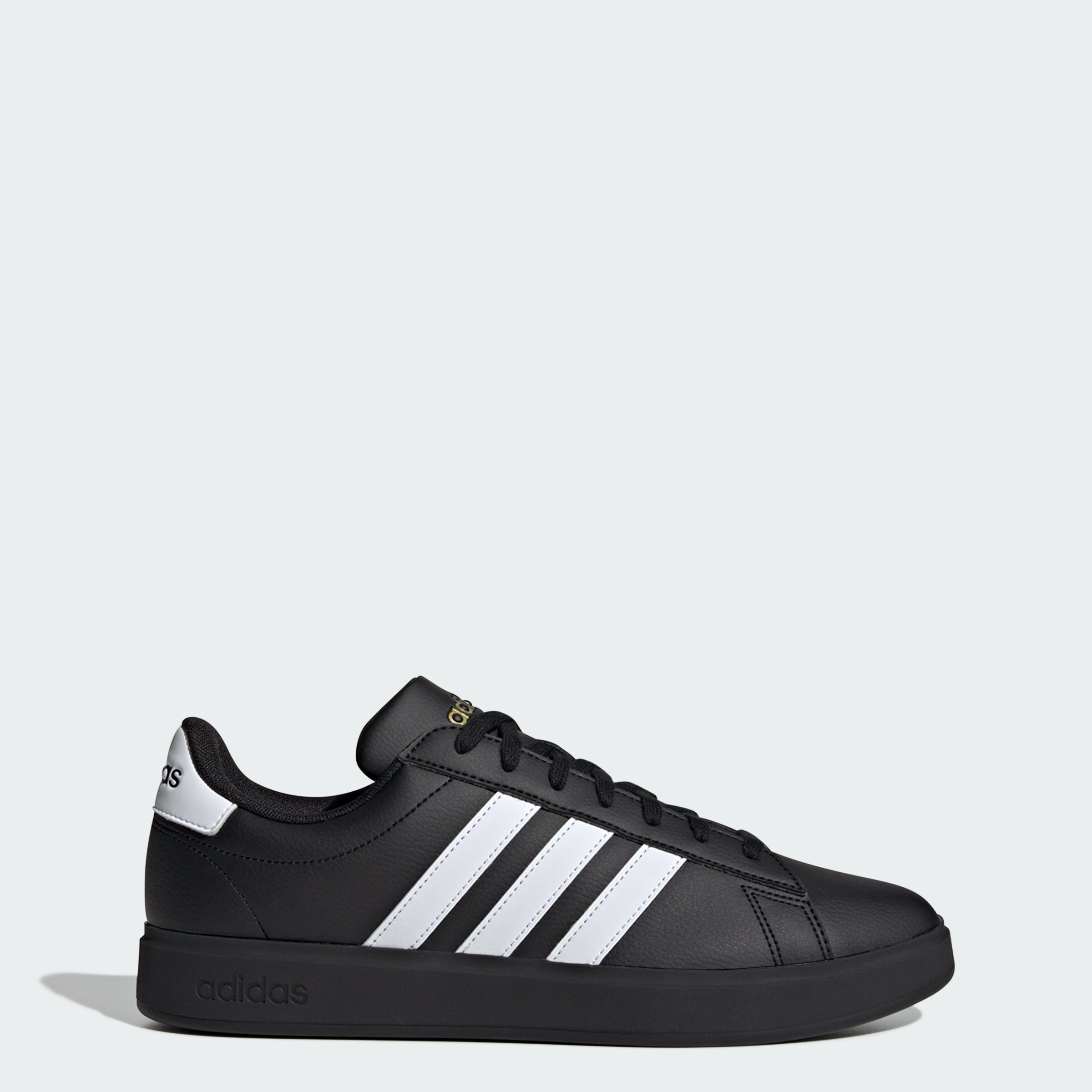 

Мужские кроссовки adidas Grand Court Adidas, Core Black / Cloud White / Gold Metallic