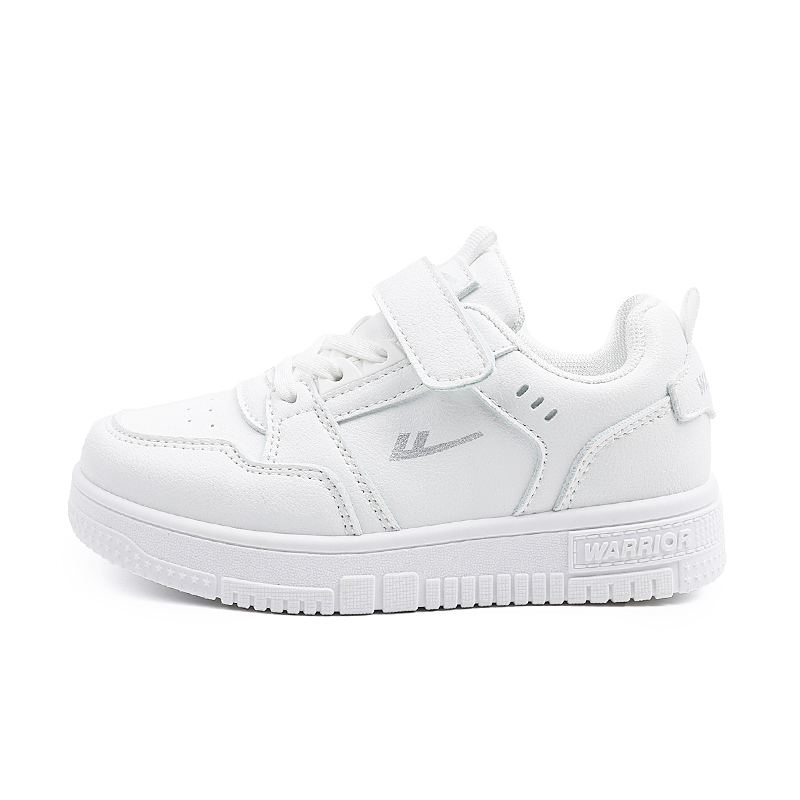 

WARRIOR Износостойкие низкие детские скейтерские кроссовки White Kids