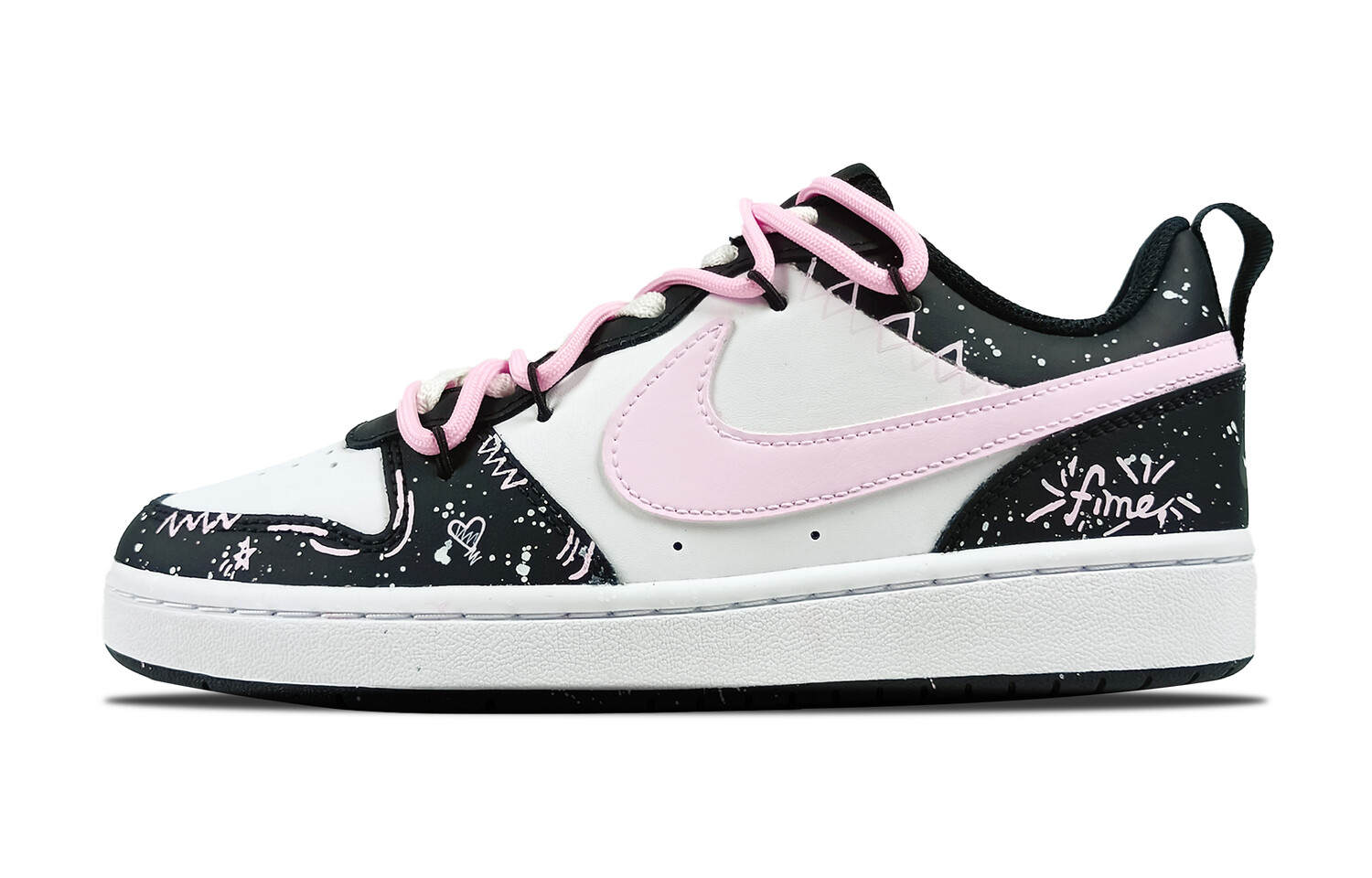 

Кроссовки Nike Court Borough 2 Skateboarding Shoes Women's Low-top Pink, черный