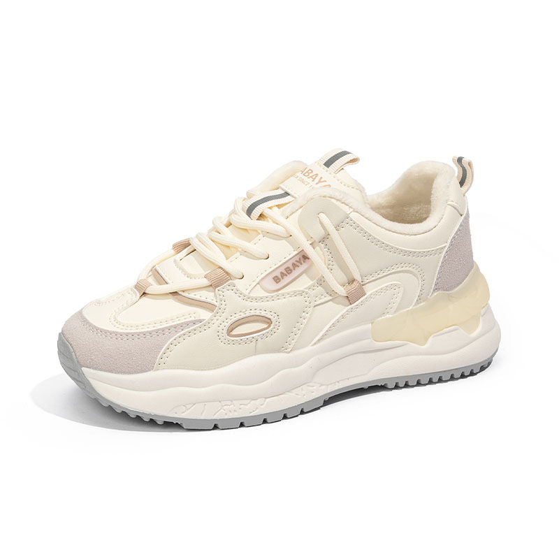 

Скользоустойчивые, износостойкие, дышащие низкие детские кроссовки для бега Babaya, бежевый