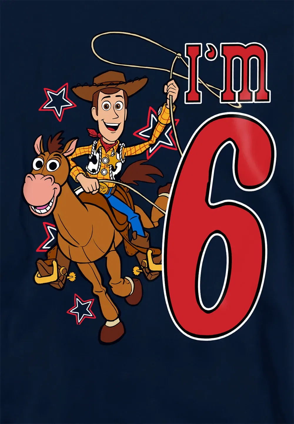 Детский худи Toy Story Birthday Woody I'M 6, Disney, темно-синий — фото 2