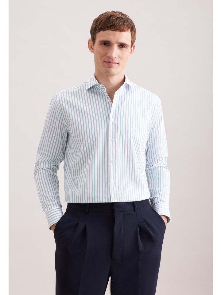 

Seidensticker Деловая рубашка, стандартный размер, бирюзового цвета