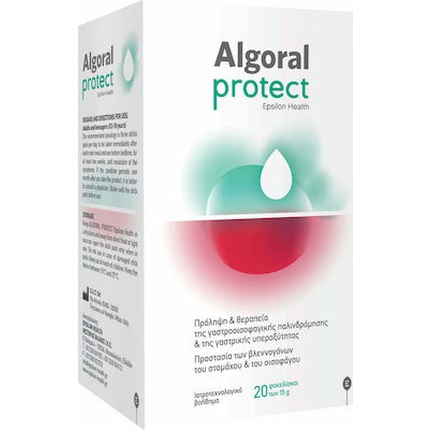 

Algoral Protect добавка для лечения гастроэзофагеального рефлюкса - 20 пакетиков по 15 грамм Epsilon Health