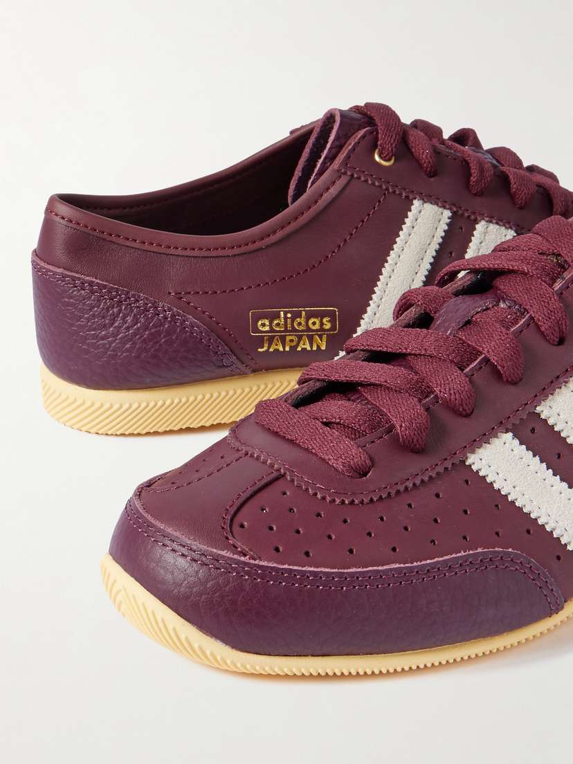 Кроссовки Japan decon с перфорированной замшевой отделкой из кожи Adidas Originals, бордовый — фото 4