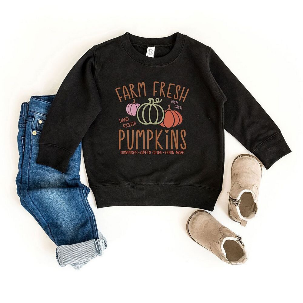 Толстовка с ярким рисунком Farm Fresh Pumpkins для малышей The Juniper Shop, цвет Natural — фото 2