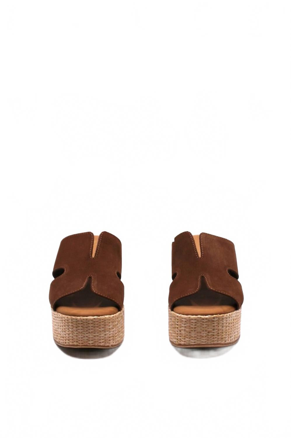 Женские сандалии Jamie из рафии в цвете корицы CHOCOLAT BLU, Cinnamon Suede — фото 3