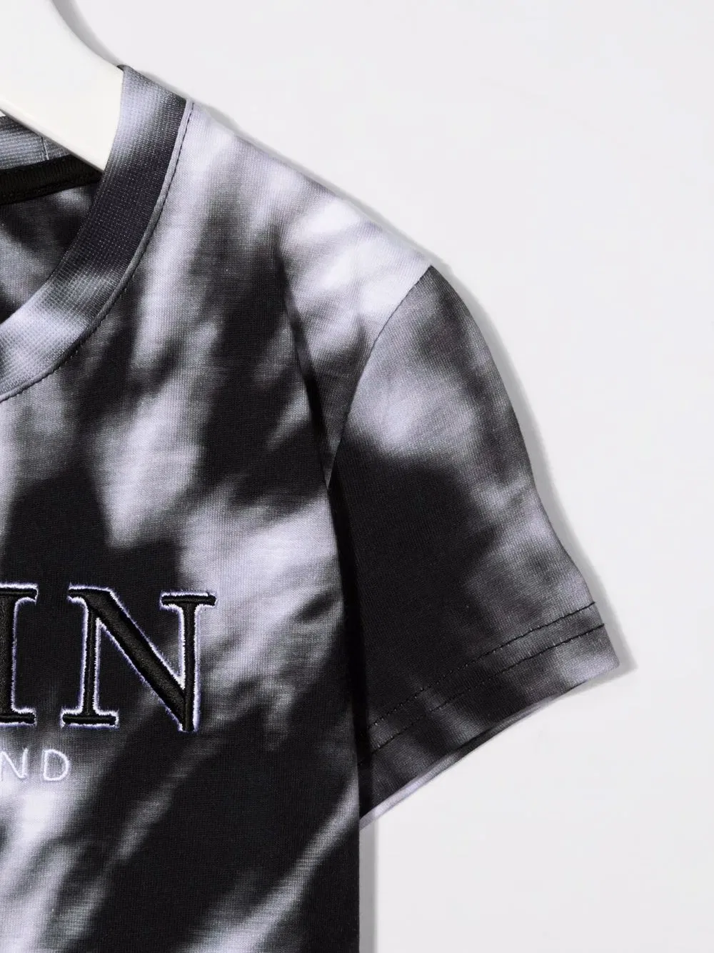 Футболка с принтом в стиле тай-дай Philipp Plein Junior, черный — фото 3