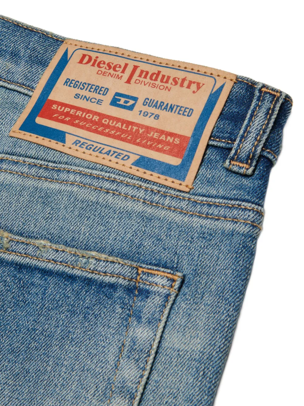 Джинсы D-LUCAS-J с эффектом потертости Diesel Kids, синий — фото 4