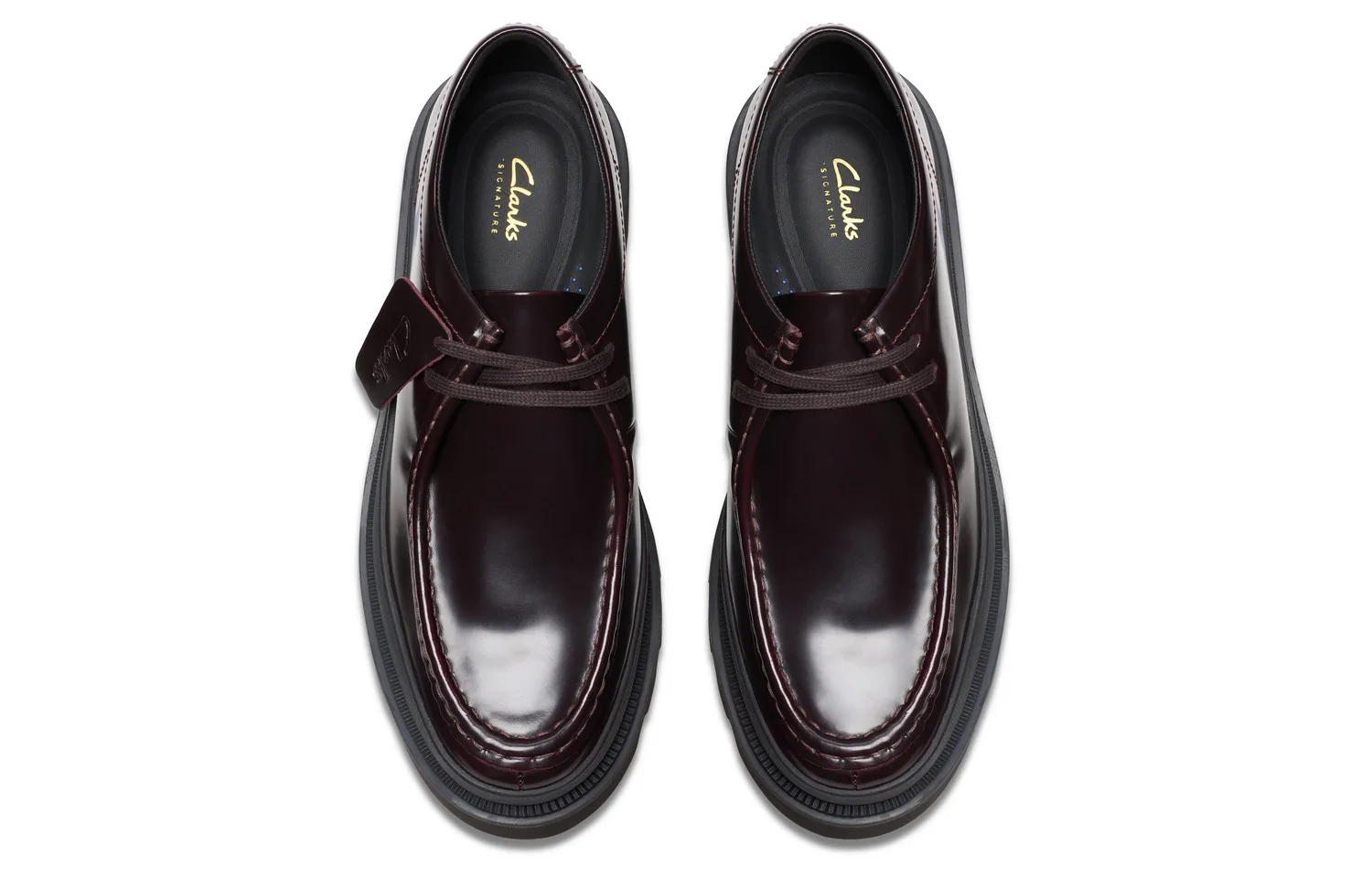 Clarks Туфли мужские из коровьей кожи темно-красные — фото 3