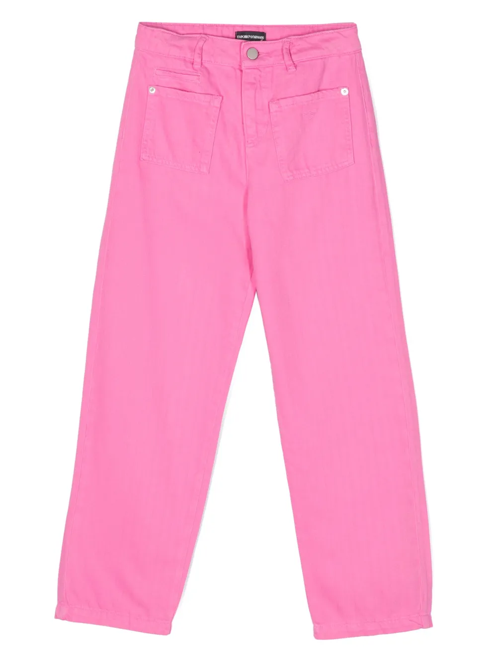 

Джинсы с вышитым логотипом Emporio Armani Kids, розовый