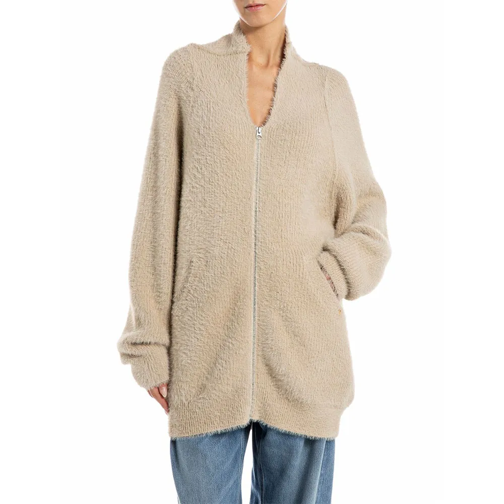 

Свитер Replay DK3917.000.G23916 full zip, бежевый