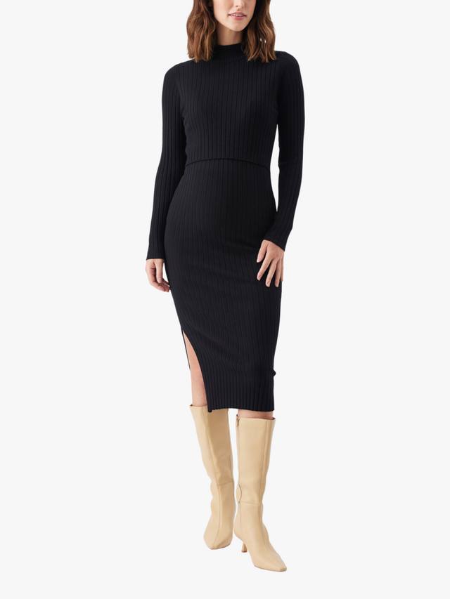 

Nella Rib платье для кормления из трикотажа Ripe, Black