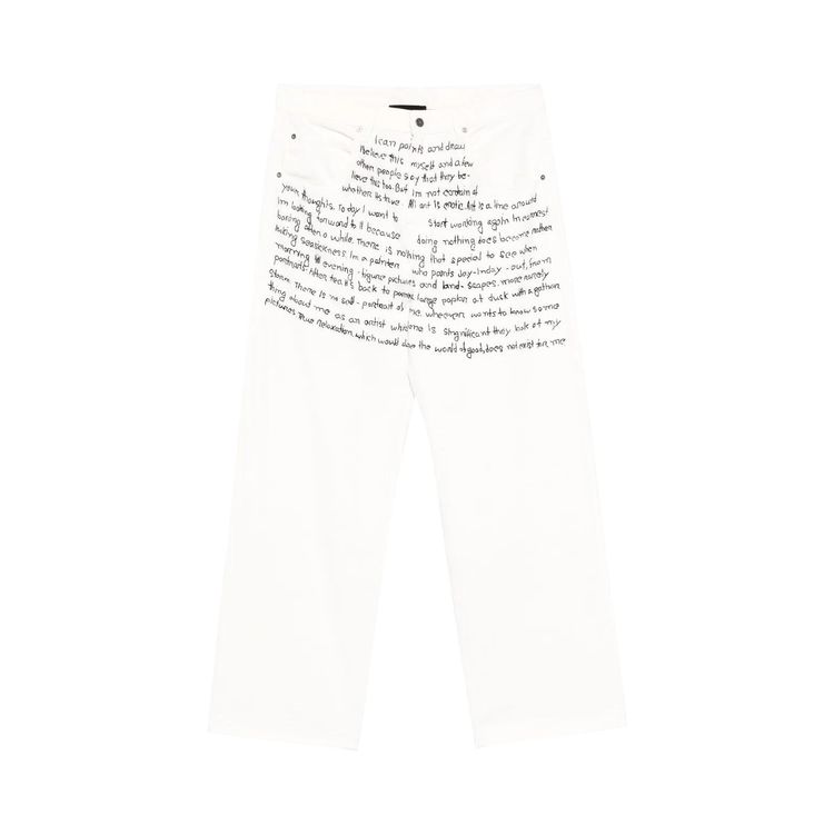 

Джинсы Glass Cypress Embroidered Jeans 'White', белый