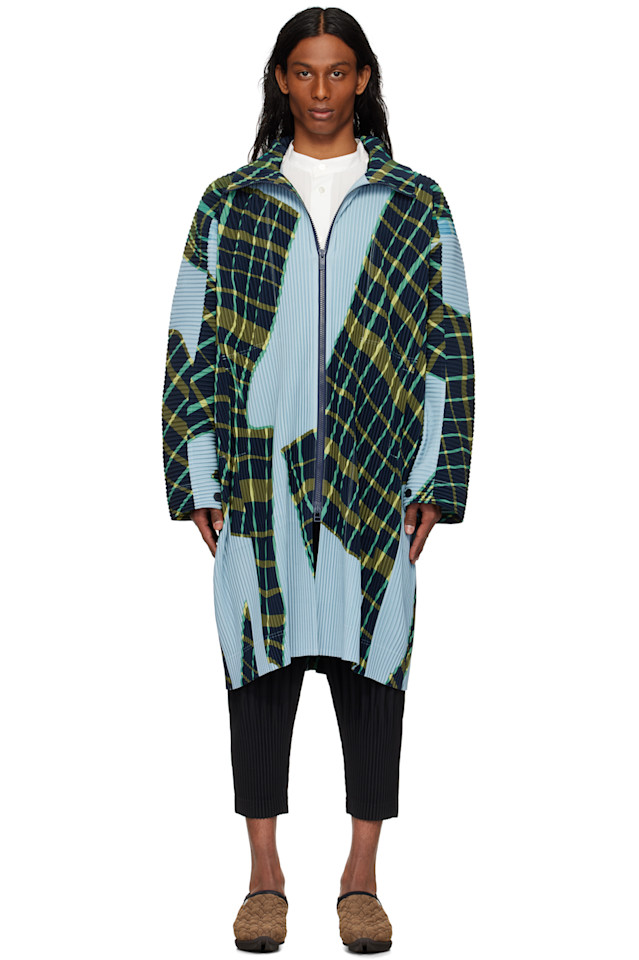 

Ветреный клетчатый плащ Homme Plissé Issey Miyake, мультиколор