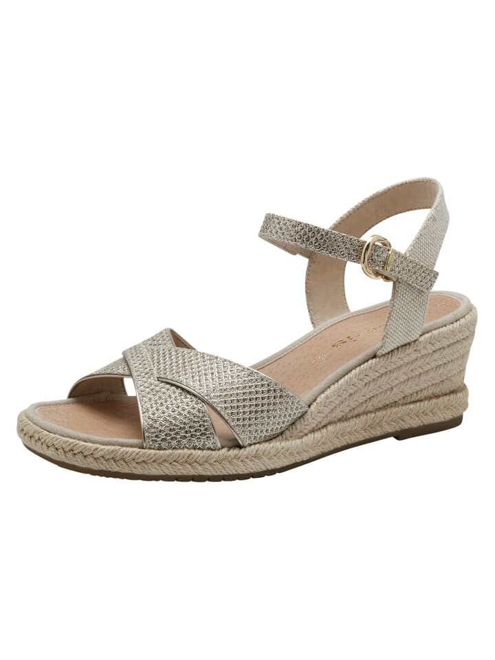 Сандалии на плоской подошве Tamaris Sandalette, цвет lt.gold glam