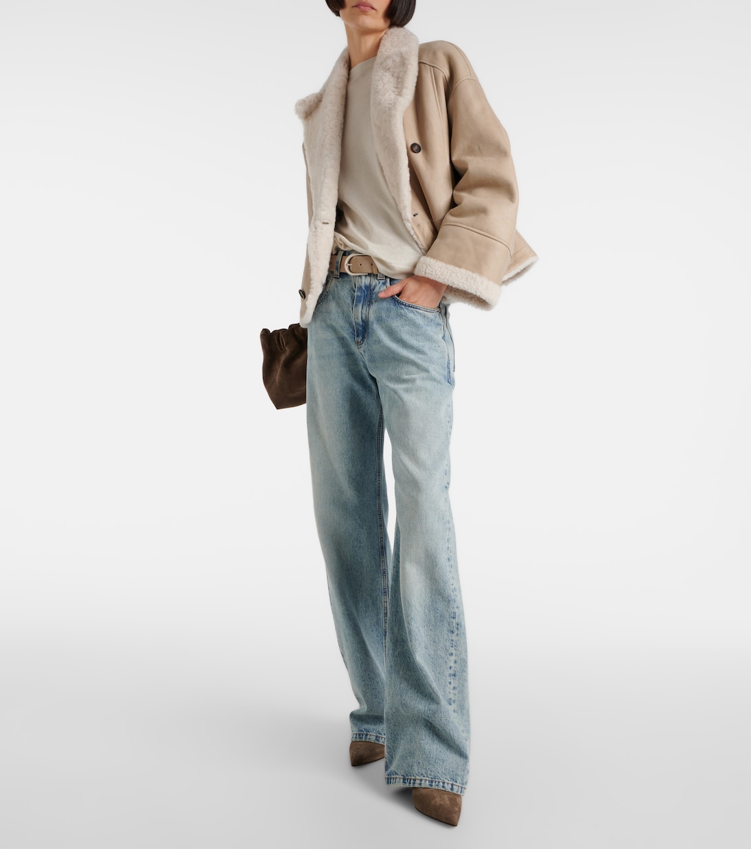 Прямые джинсы с высокой талией Brunello Cucinelli, Retro Vintage Denim — фото 2