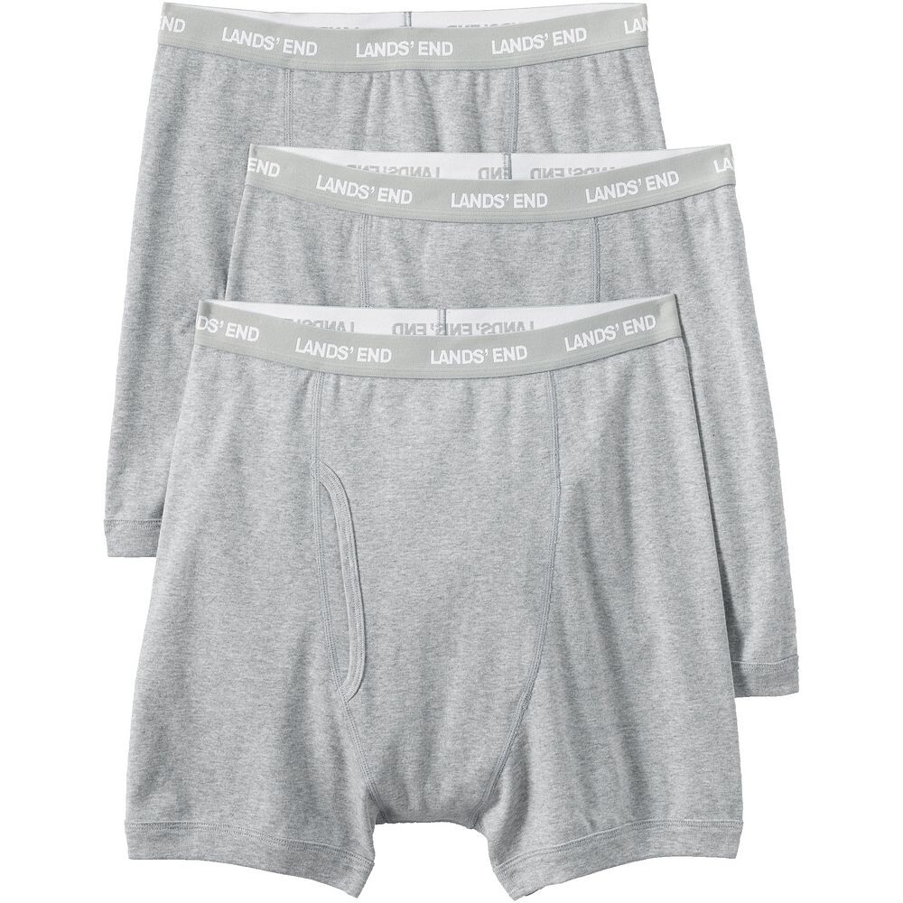 

Мужские трикотажные боксеры Lands' End (3 пары), цвет Gray Heather