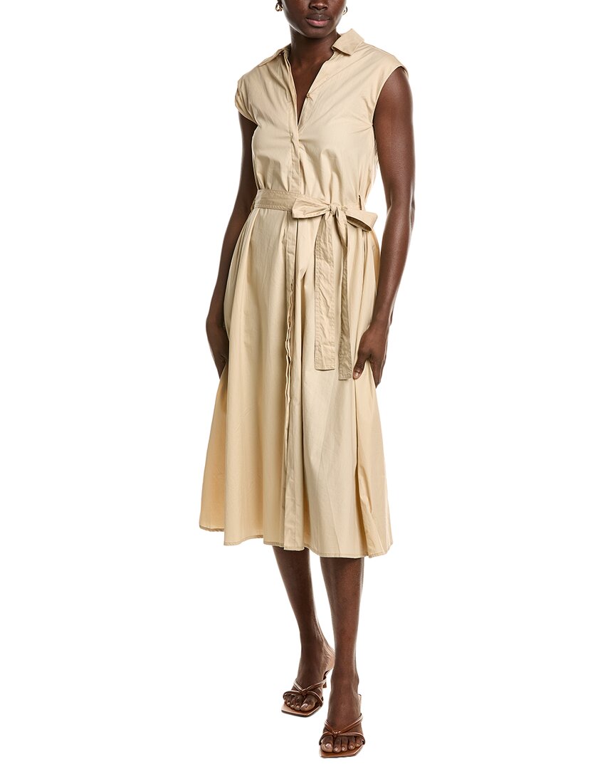 

Айппонелли Платье-рубашка с поясом IPPONELLI, бежевый