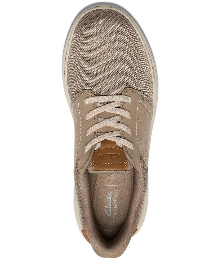 Мужские низкие кроссовки Craftwell на шнуровке Clarks, серый suede — фото 4