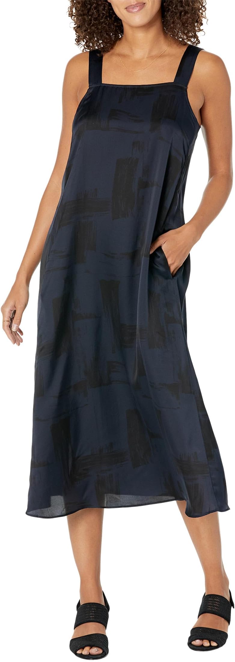 

Платье Eileen Fisher Square Neck Tank Dress, цвет Ink