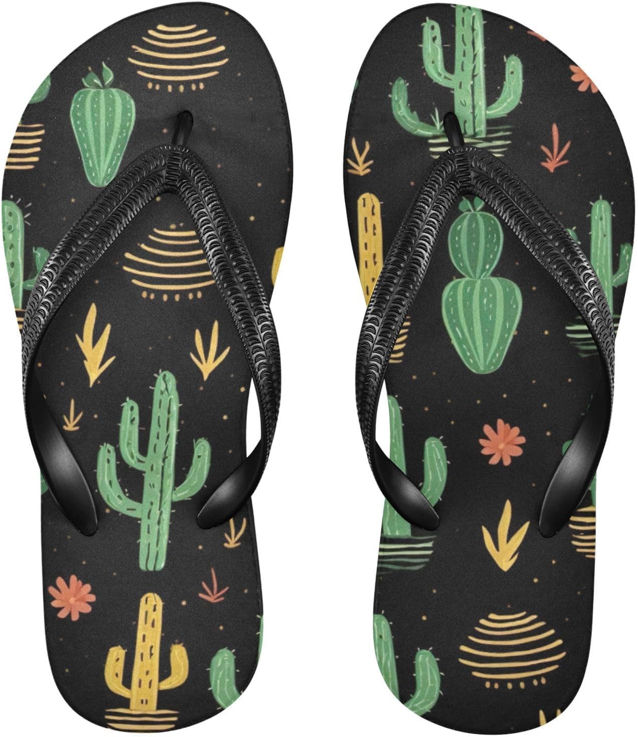 

Женские и мужские летние пляжные шлепанцы Cactus Green, повседневные сандалии для душа Kfbe