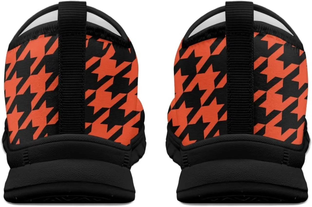 Женские кроссовки Howilath Slip on, дышащие повседневные лоферы для бега, удобная обувь без шнурков с противоскользящей подошвой, оранжевый — фото 3