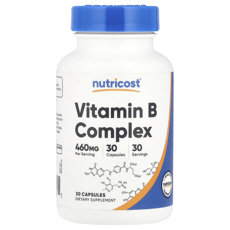 

Nutricost, Комплекс витаминов группы B, 30 капсул
