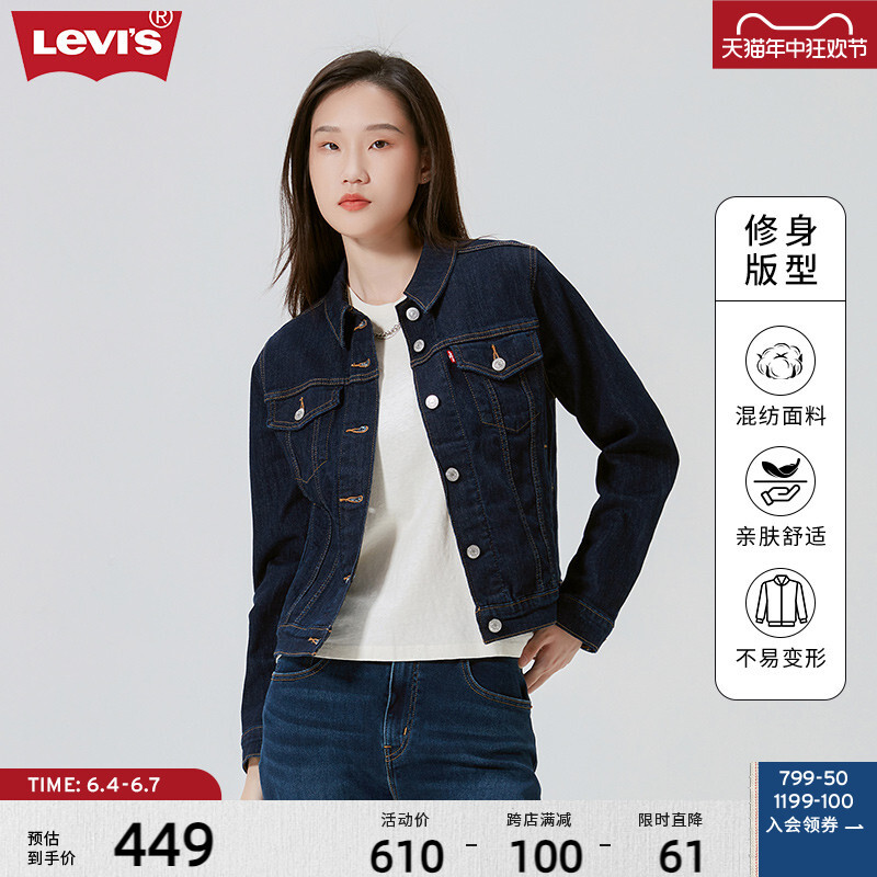 

Куртка джинсовая женская Levi's, темно-синий