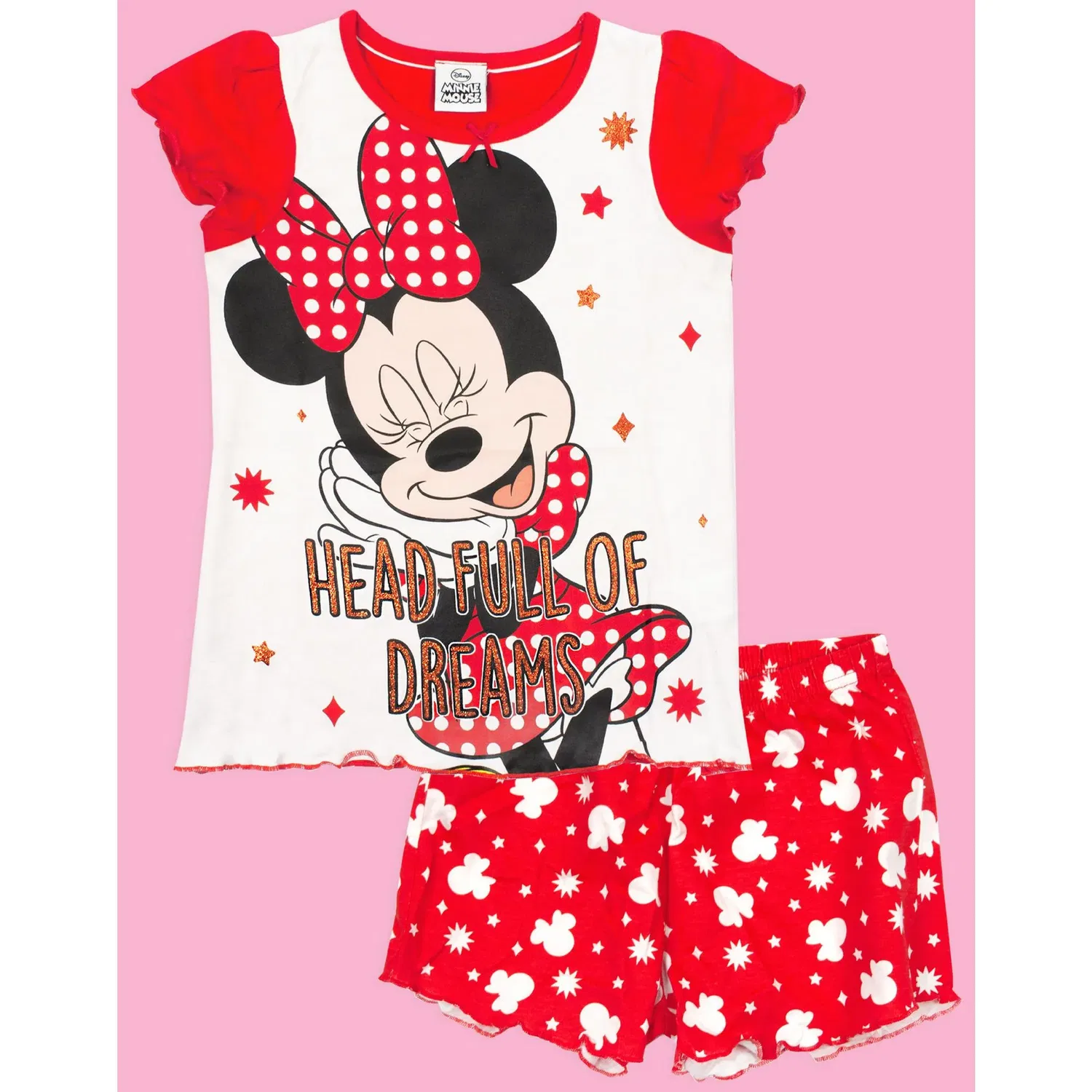 Пижамный набор для девочек Minnie Mouse Disney, красный — фото 2