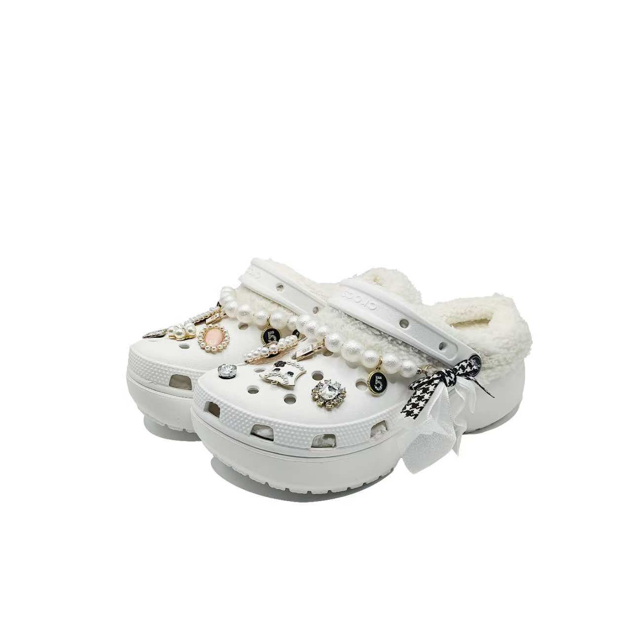 Классические кроксы Thousand Gold Size Sister MH Plan Женские белые Crocs — фото 3