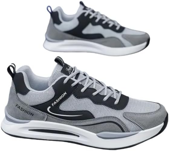 

Мужские модные кроссовки для улицы на шнуровке, с низким верхом, нескользящие, удобные для бега и походов Azttoztto, серый