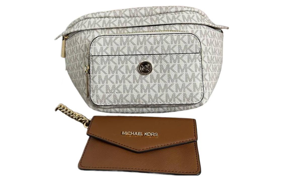 

MICHAEL KORS Сумка Майси кожаная через плечо кроссбоди поясная женская ванильная белая