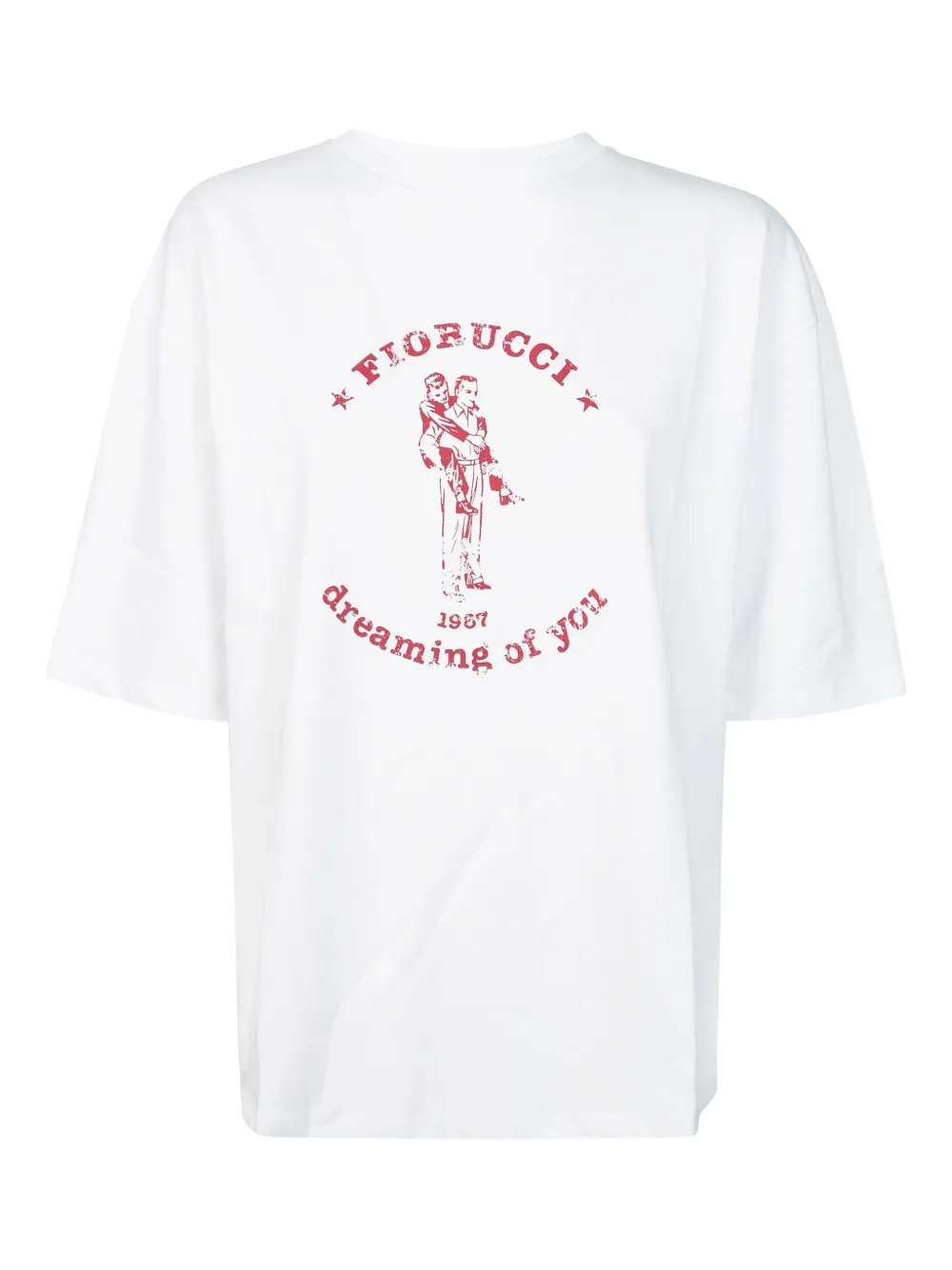 

Футболка с графичным принтом Fiorucci, белый