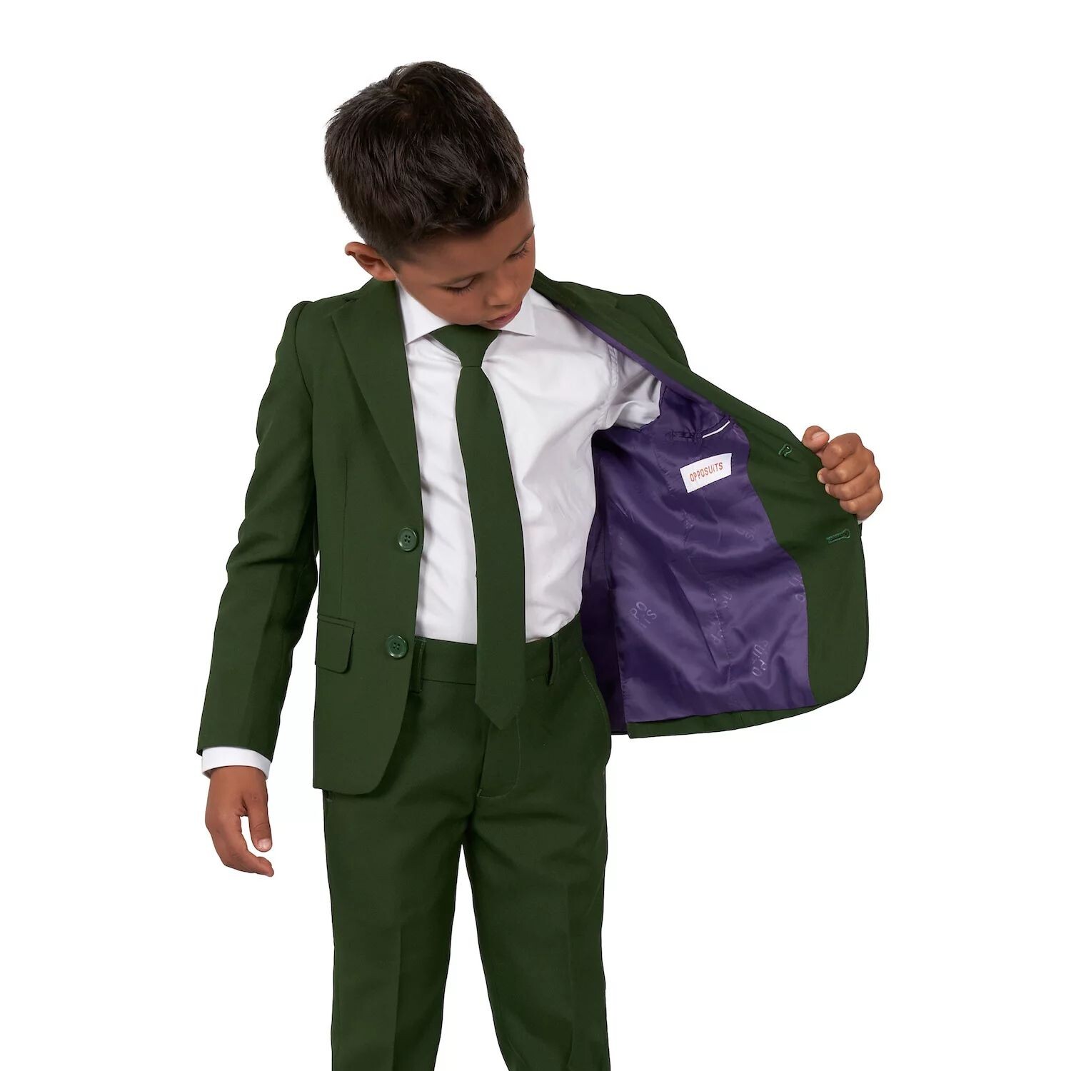 Комплект OppoSuits Glorious Green, однотонный костюм из куртки, брюк и галстука для мальчиков 2–8 лет OppoSuits — фото 2