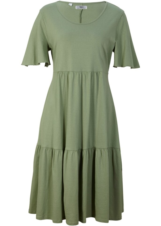 

Платье длиной до колена из хлопка Bpc Bonprix Collection, зеленый
