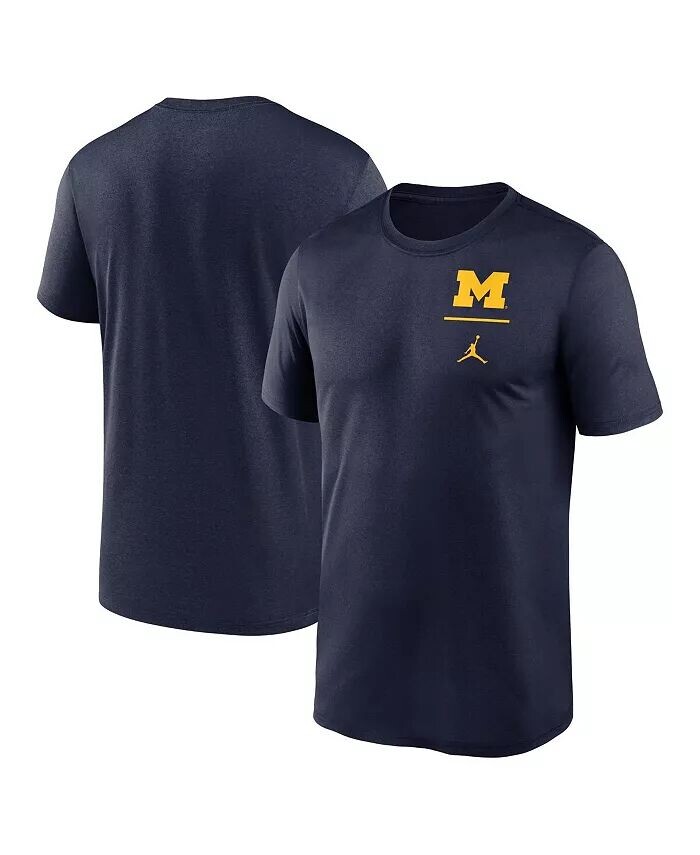 

Футболка мужская Navy Michigan Wolverines Primary Logo Legend Performance Jordan
