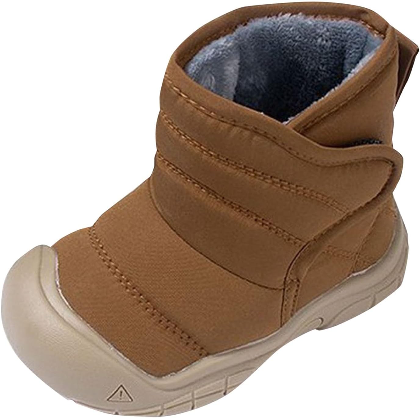 

Зимние сапожки для мальчиков и девочек, с утеплителем из меха, плюшевые, теплые и удобные, с противоскользящей подошвой, для улицы и дома Generic, Brown-B