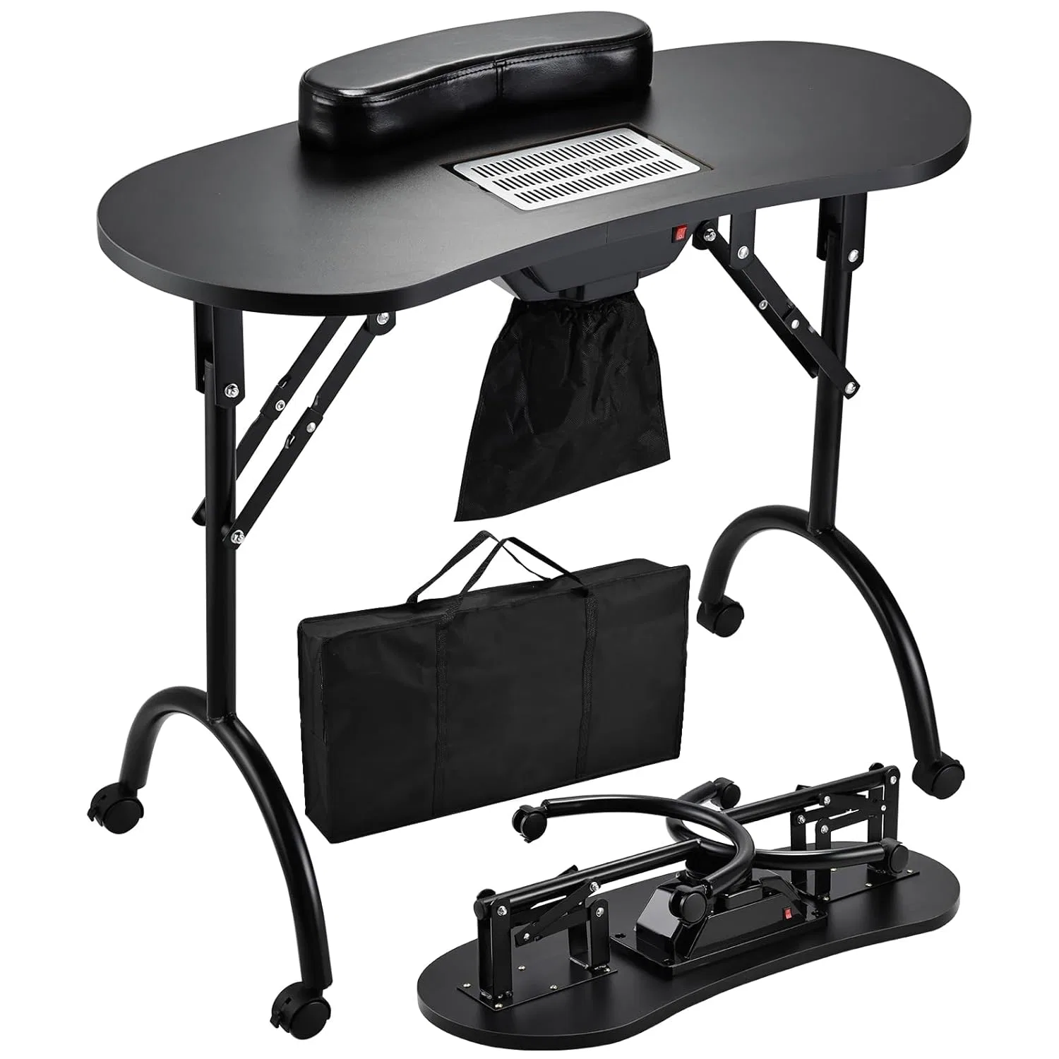 Складной маникюрный стол с вытяжкой Faquenc Professional Faquenc, Black